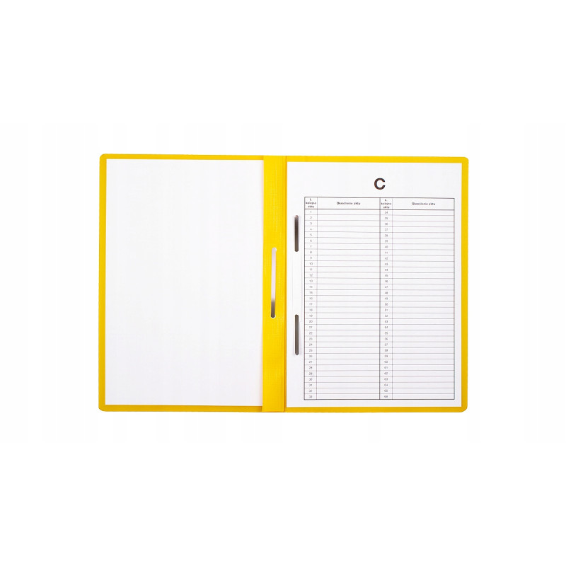 Skoroszyt na akta osobowe A4 wpinany do segregatora 10 sztuk żółty ST-23-04 BIURFOL