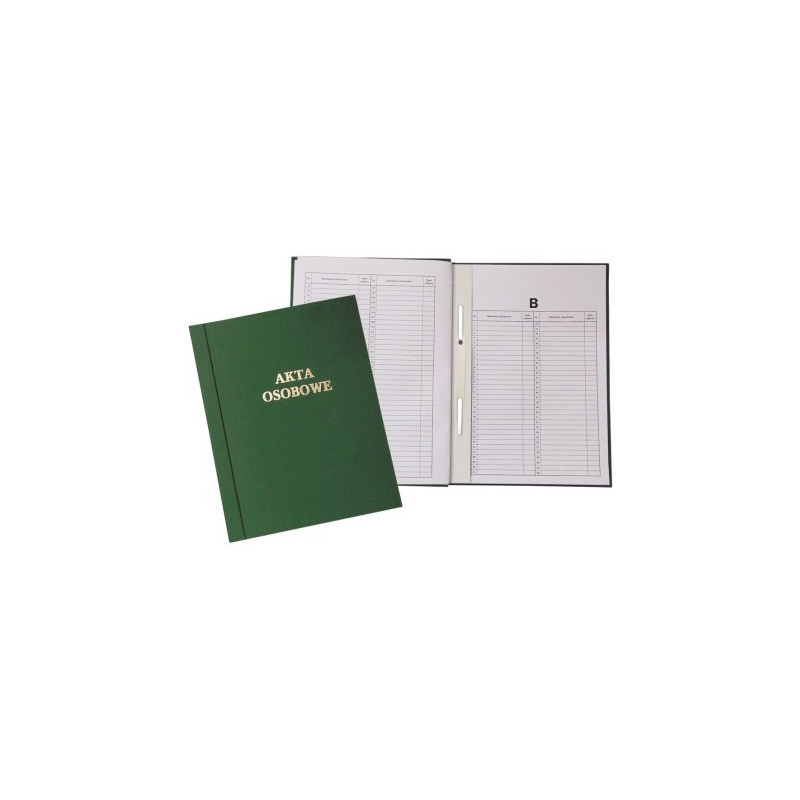 Teczka akt osobowych oklejana ABCDE bez treści zielona 1824-339-101 WARTA