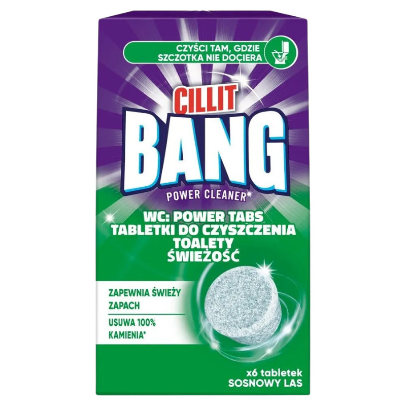 Tabletki do czyszczenia toalety CILLIT BANG (6 tabletek) Sosnowy las