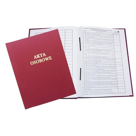Teczka akt osobowych oklejana ABCDE z treścią bordo 1824-339-104 WARTA