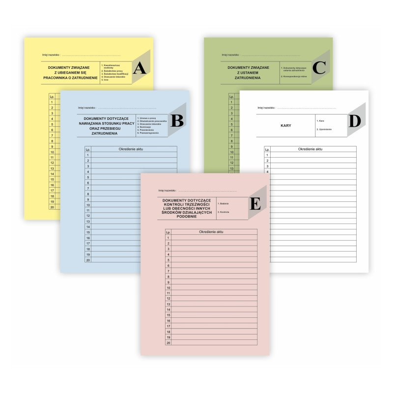 Segregator na akta osobowe A4 PVC granat 0316-0048-02 PANTA PLAST