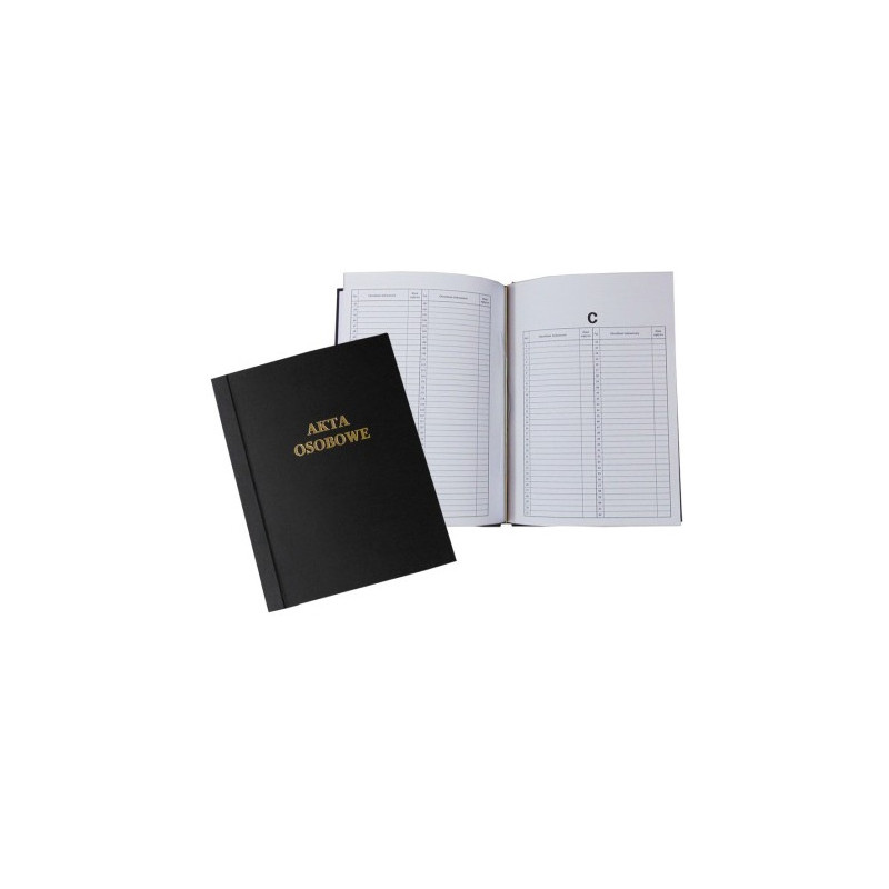 Teczka akt osobowych oklejana ABCDE bez treści czarna 1824-339-103 WARTA