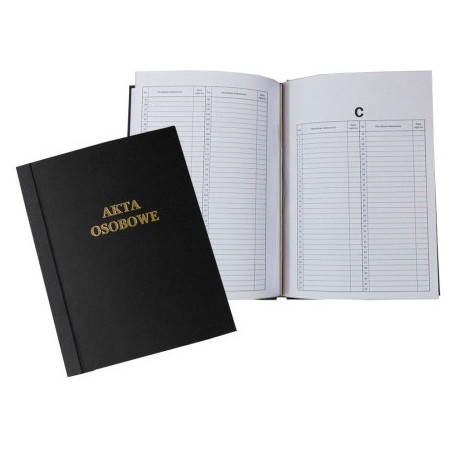 Teczka akt osobowych oklejana ABCDE bez treści czarna 1824-339-103 WARTA