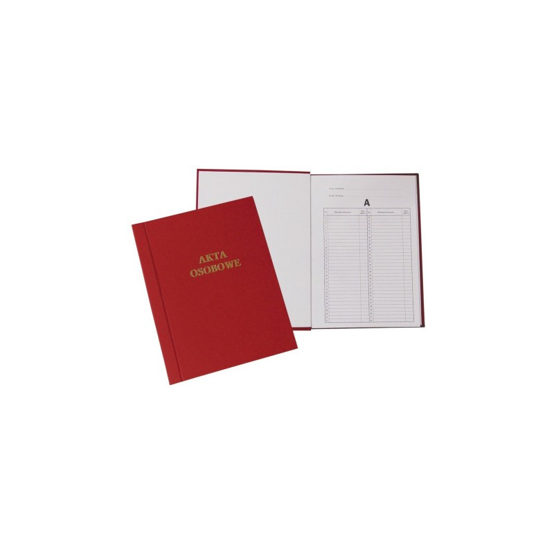 Teczka akt osobowych oklejana ABCDE bez treści bordowa 1824-339-100 WARTA