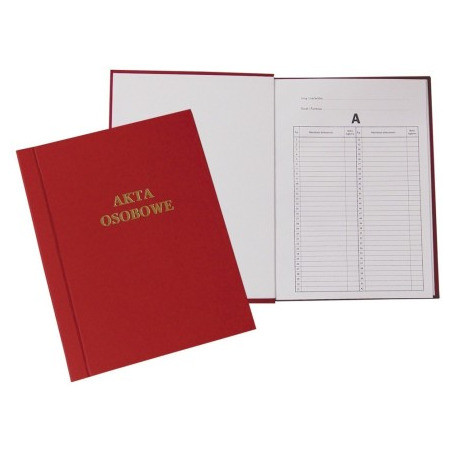 Teczka akt osobowych oklejana ABCDE bez treści bordowa 1824-339-100 WARTA