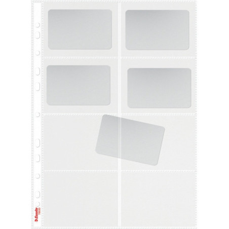 Koszulki z 8 kieszonkami na wizytówki A4 105mic 10 sztuk 78930 ESSELTE