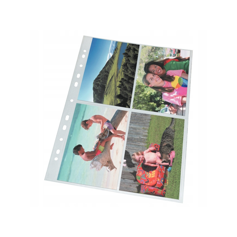 Koszulki krystaliczne na zdjęcia 10x15cm pionowe 80mic 10 sztuk 78001 ESSELTE