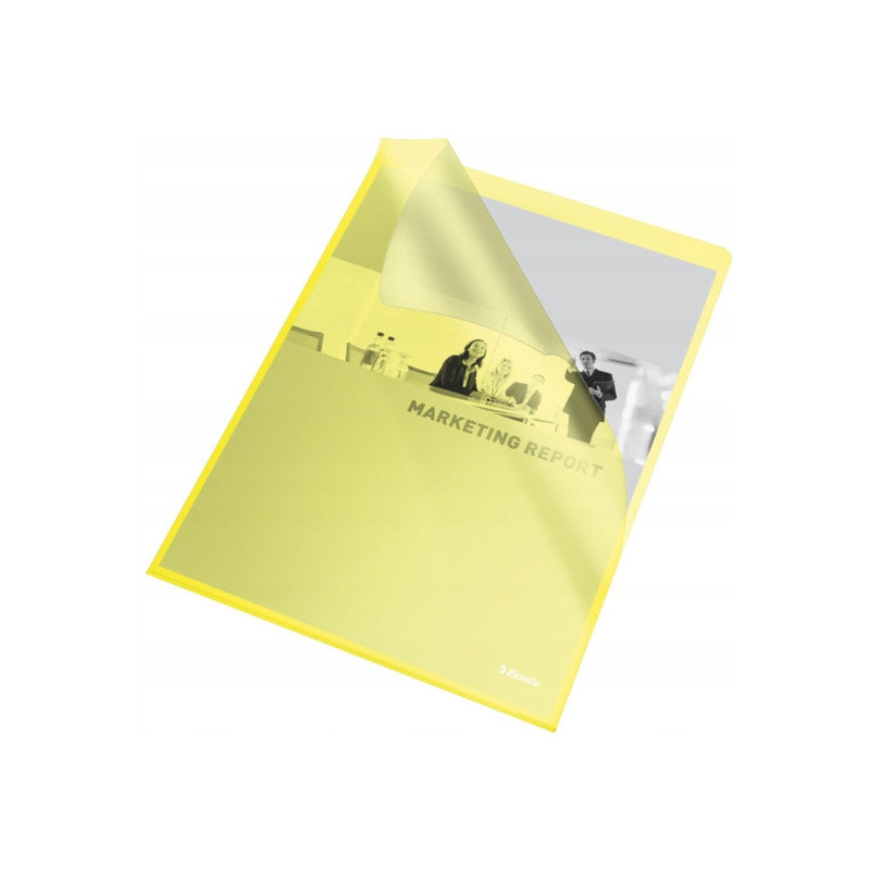 Ofertówki groszkowe na dokumenty A4 115mic 25 sztuk żółte 60836 ESSELTE