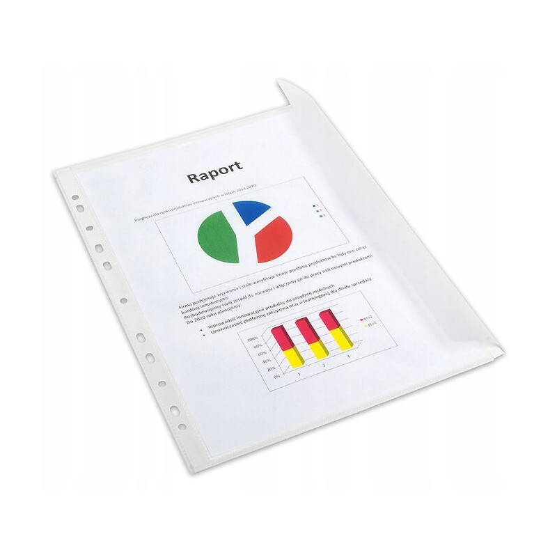 Koszulki groszkowe z klapką A4 110 mic. (10szt) BANTEX 100550132