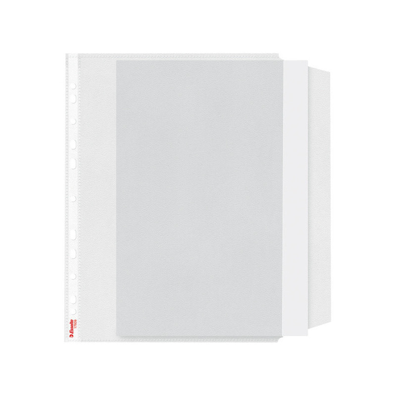 Koszulki groszkowe z klapką na dokumenty A4 100mic 10 sztuk 17939 ESSELTE