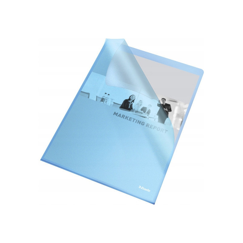 Ofertówki groszkowe na dokumenty A4 115mic 25 sztuk niebieskie 60834 ESSELTE