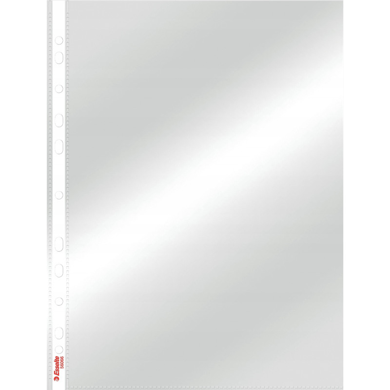 Koszulki krystaliczne na dokumenty A4 55 mic 100 sztuk w pudełku 56066 ESSELTE