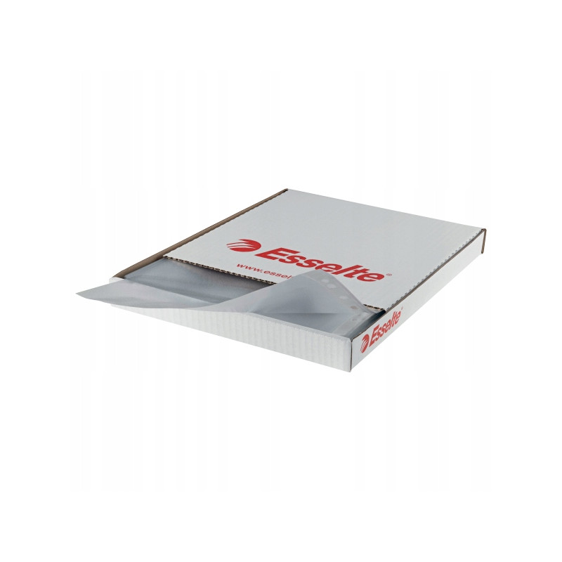 Koszulki groszkowe na dokumenty A4 43mic 100 sztuk w pudełku 56133 ESSELTE