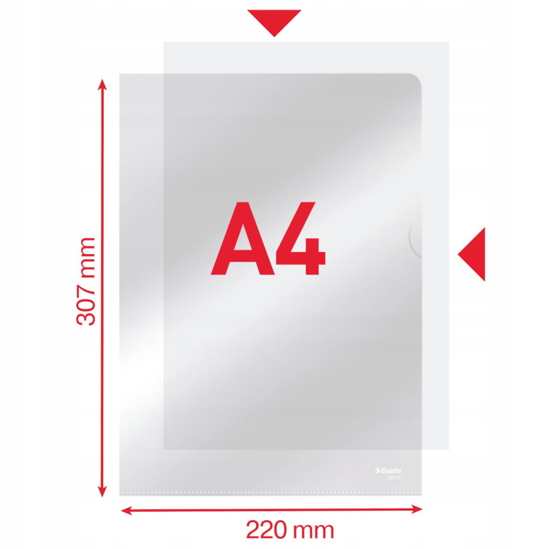 Ofertówki krystaliczne na dokumenty A4 105mic 100 sztuk 56218 ESSELTE