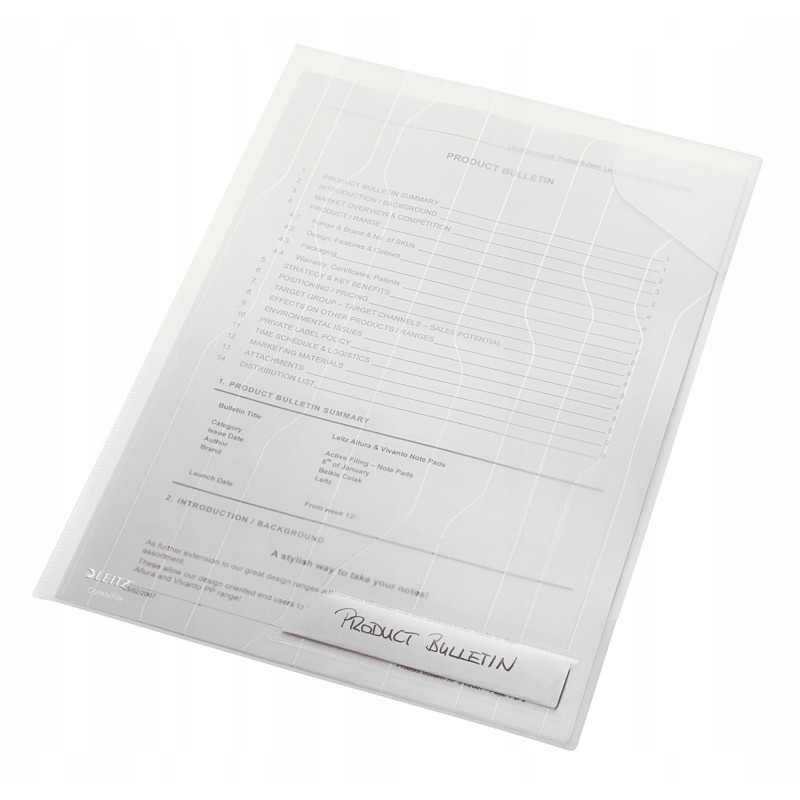 Folder Combifile A4 (5szt) przezroczysty na 40kartek 47260003 LEITZ