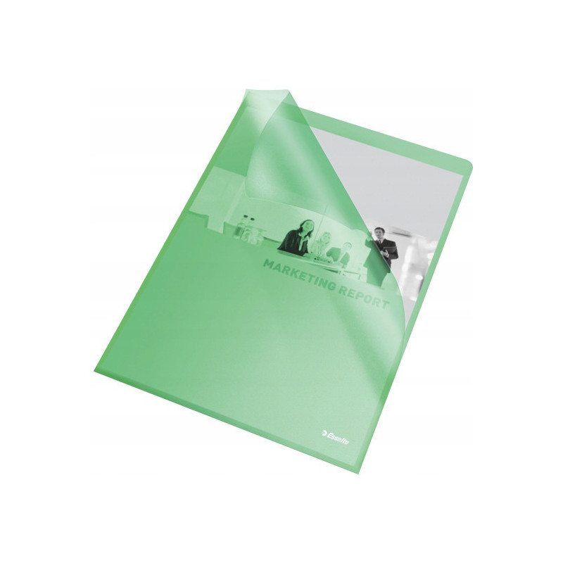 Ofertówki groszkowe na dokumenty A4 115mic 25 sztuk zielone 60835 ESSELTE