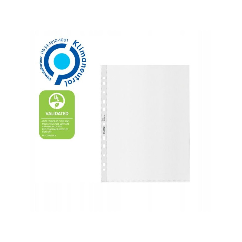 Koszulka Recycle A4 PP 100 mic. opakowanie 25szt. 47913003 / 47913103 LEITZ