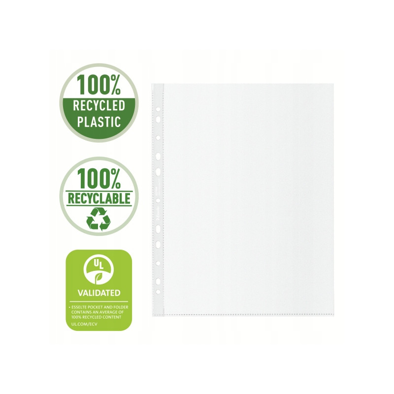 Koszulka groszkowa Recycled Premium PP 70 mic. A4 Maxi opakowanie 100sztuk 627494 ESSELTE