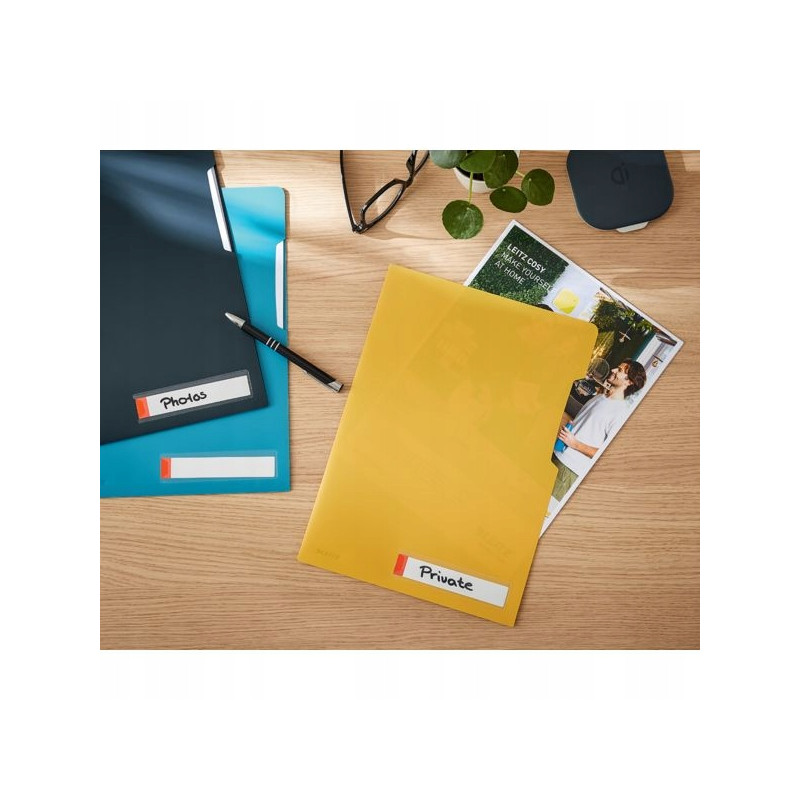 Folder A4 z kieszonką na etykietę, żółty 47080019 LEITZ