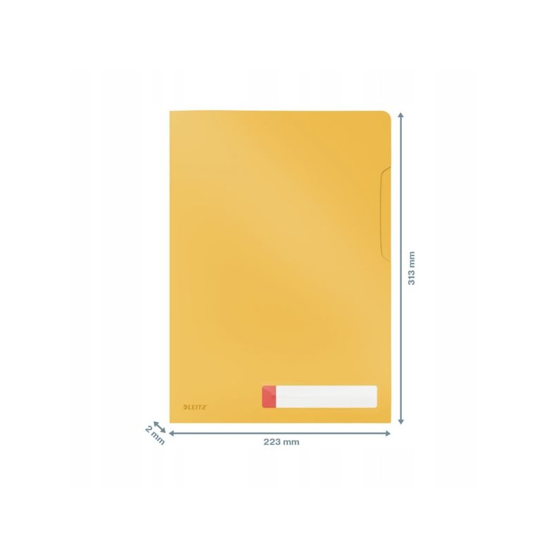 Folder A4 z kieszonką na etykietę, żółty 47080019 LEITZ