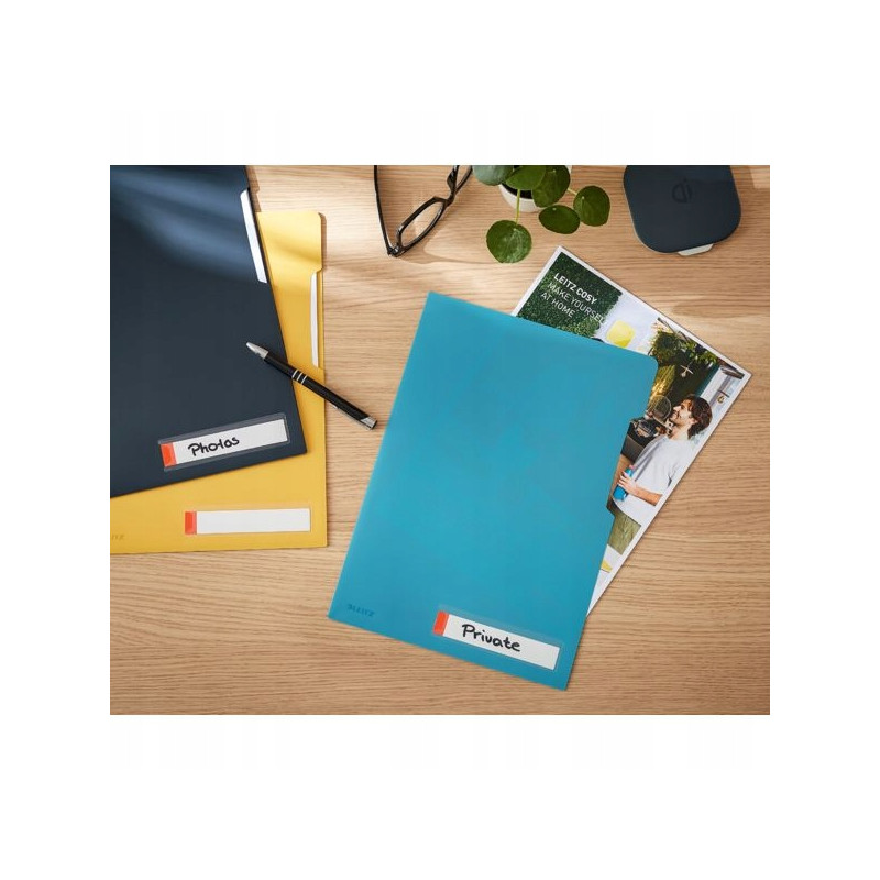 Folder A4 z kieszonką na etykietę, niebieski 47080061 LEITZ