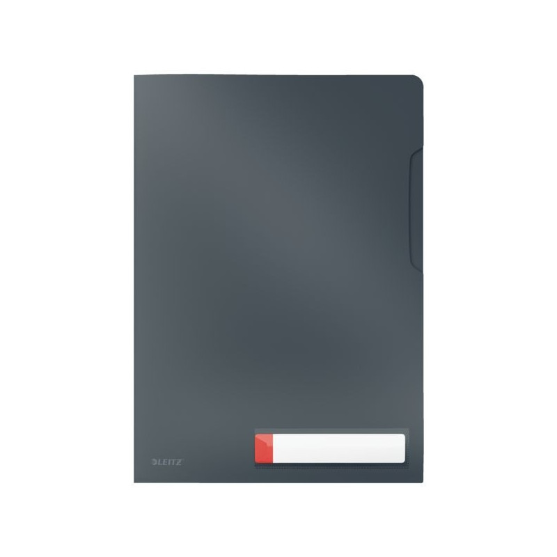 Folder A4 z kieszonką na etykietę, szara 47080089 LEITZ