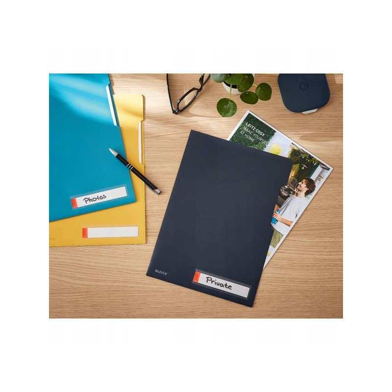 Folder A4 z kieszonką na etykietę, szara 47080089 LEITZ