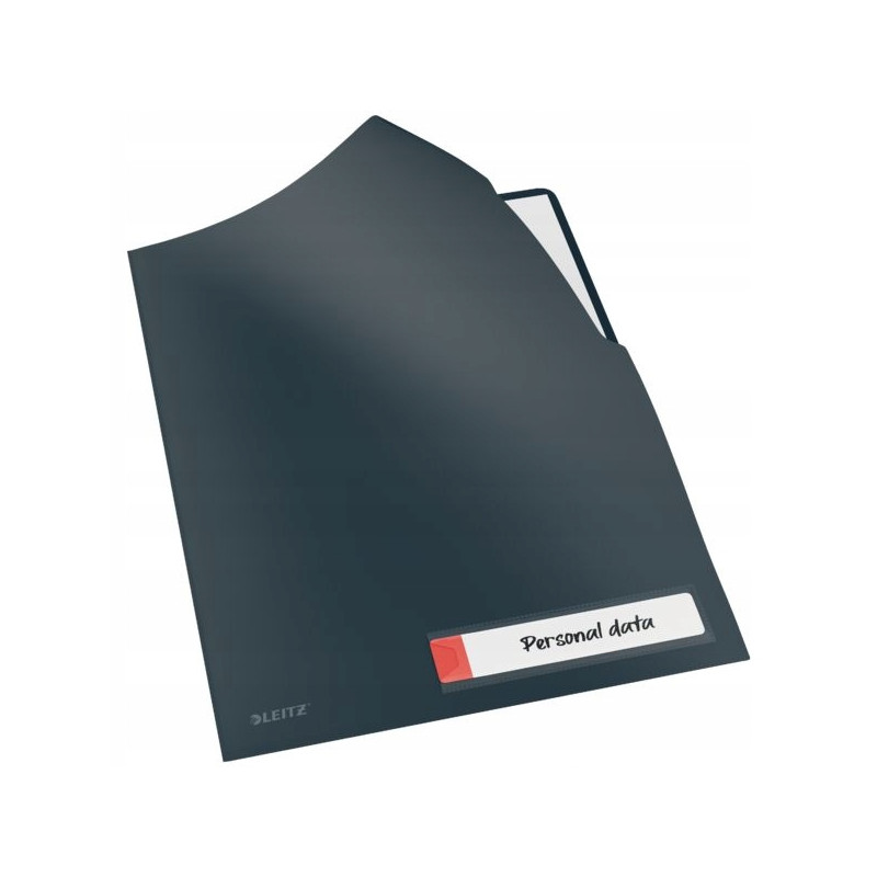 Folder A4 z kieszonką na etykietę, szara 47080089 LEITZ
