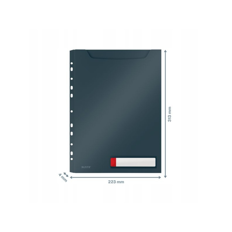 Koszulka o zwiększonej pojemności (3szt) Leitz Cosy szara 46680089