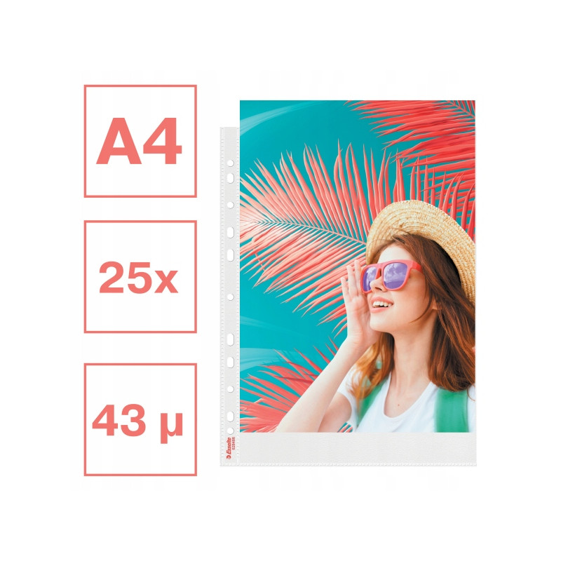 Koszulki ColourBreeze PP 43 mikrony 25 szt. 628486 ESSELTE