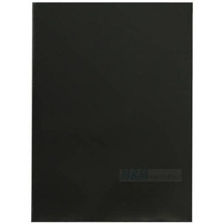 Ofertówki "L" na dokumenty A5 25 sztuk czarne OF-1715 BIURFOL