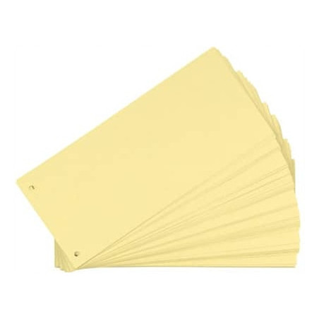 Przekładki do segregatora kartonowe 1/3 A4 105x240mm żółte 100 sztuk 100205026 OXFORD