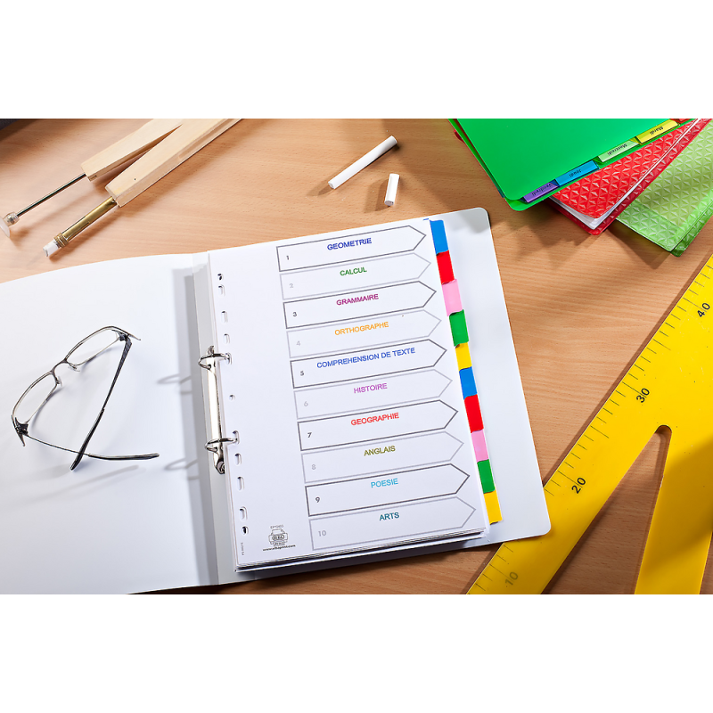 Przekładki kartonowe A4+ MYLAR 1-12 kolor 100204983 OXFORD