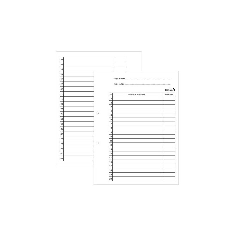 Przekładka A do akt osobowych (50) 339-011 WARTA