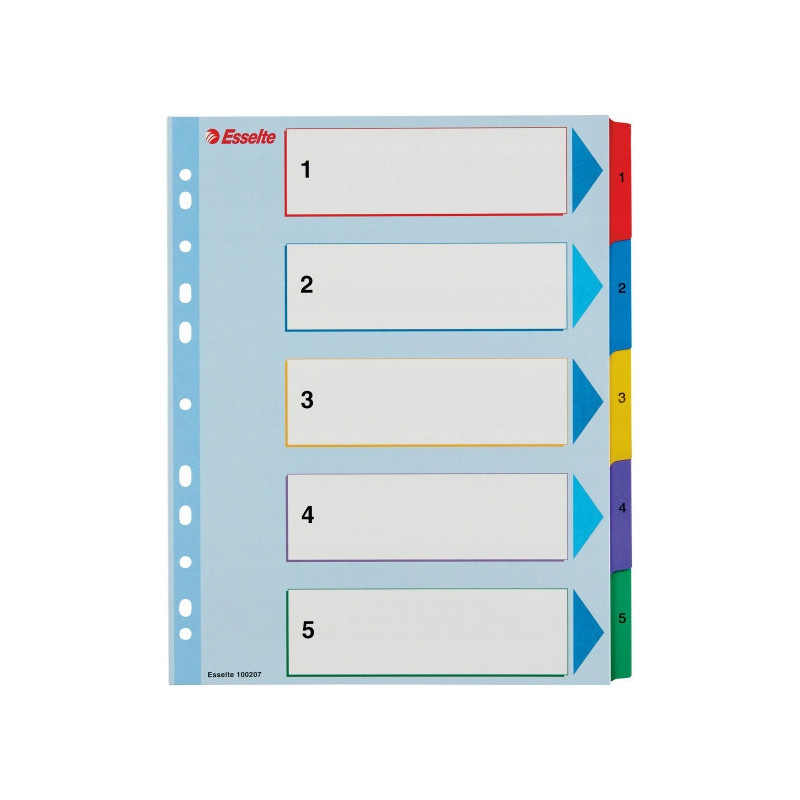 Przekładki kartonowe MYLAR A4 MAXI 1-5 ESSELTE 100207