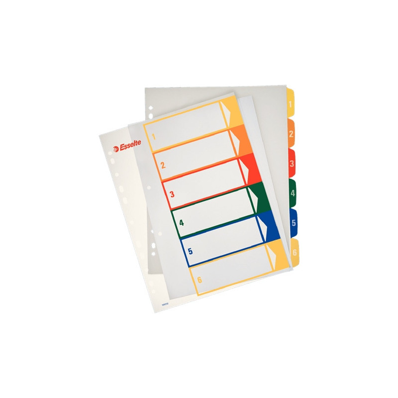 Przekładki plastikowe 1-6 do zadruku 100212 ESSELTE