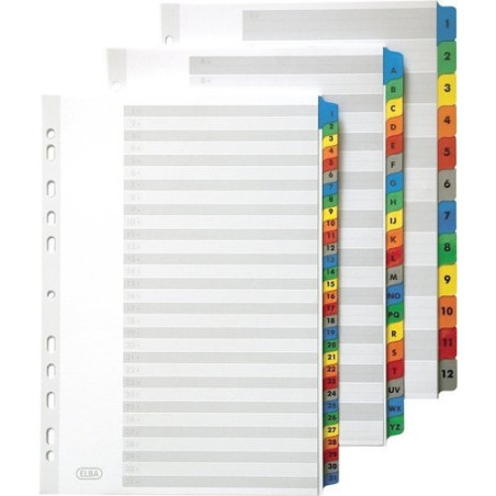 Przekładki alfabetyczne do segregatora A4 kartonowe A-Z MYLAR 100204595 OXFORD