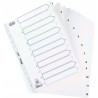 Przekładki numeryczne do segregatora A4 1-12 białe PP 100204771 OXFORD