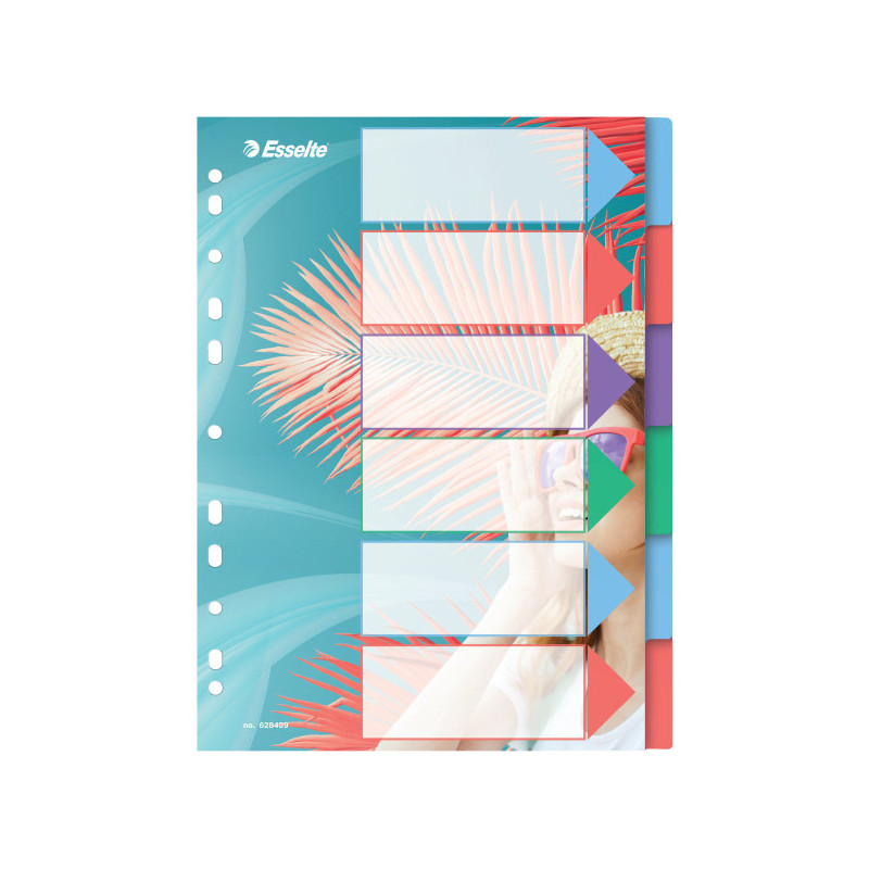 Przekładki Colour`Breeze PP A4 6 przekładek 628499 ESSELTE