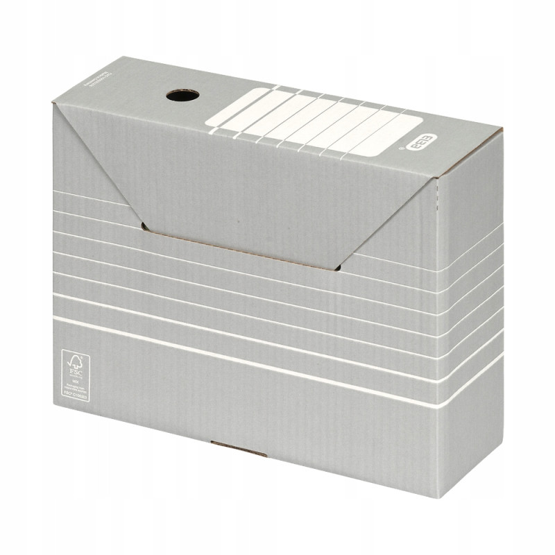 Pudło archiwizacyjne pudełko na dokumenty 10cm szare TRIC 100333274 ELBA