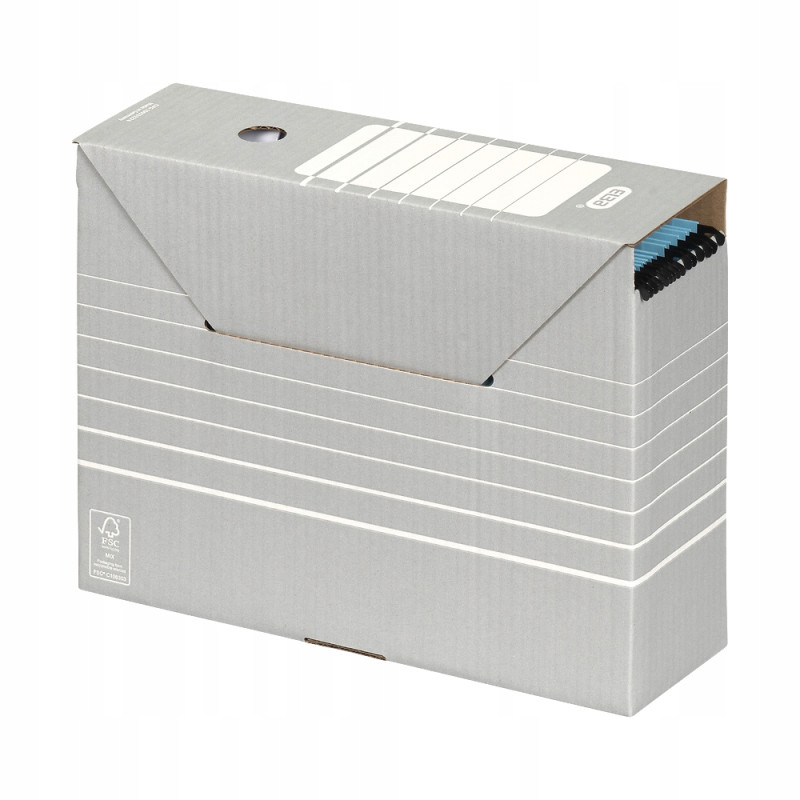 Pudło archiwizacyjne pudełko na dokumenty 10cm szare TRIC 100333274 ELBA