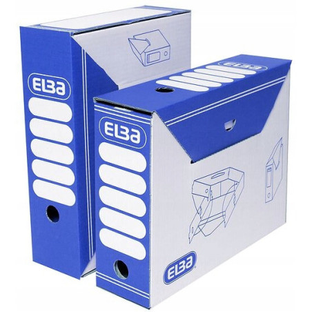 Pudło archiwizacyjne pudełko na dokumenty 9,5cm niebieskie kartonowe TRIC 100552629 ELBA