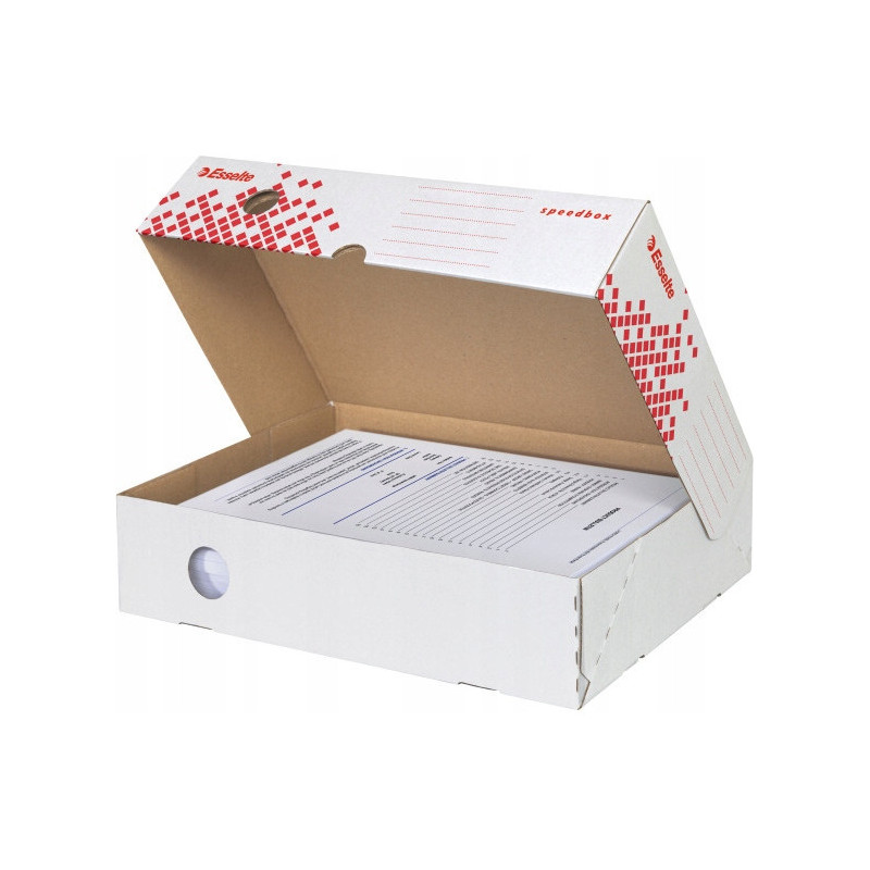 Pudło archiwizacyjne na dokumenty 80mm otwierane od szerszej strony Speedbox 623910 ESSELTE