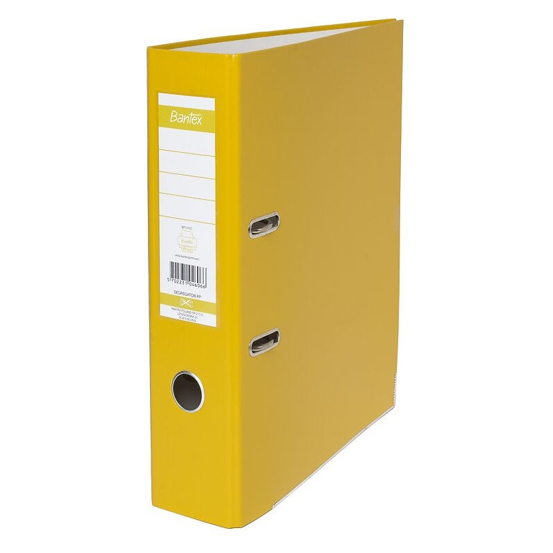 Segregator na dokumenty A4 50mm żółty z szyną 100551798 BANTEX