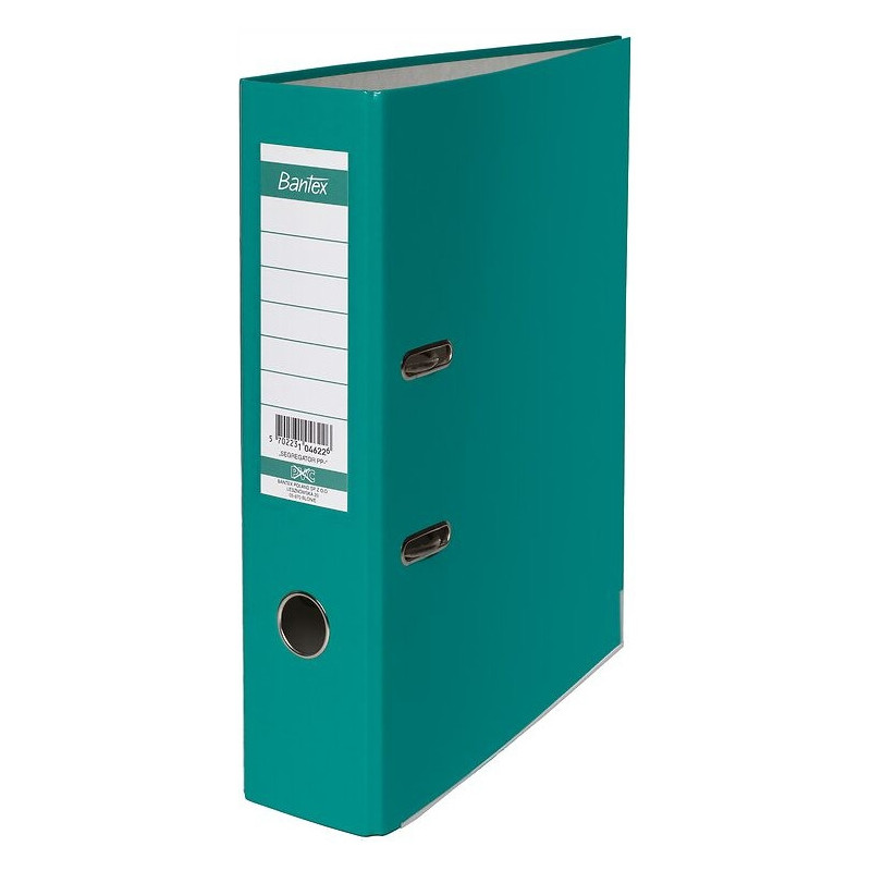 Segregator na dokumenty A4 80mm XXL turkusowy z szyną 100551794 BANTEX