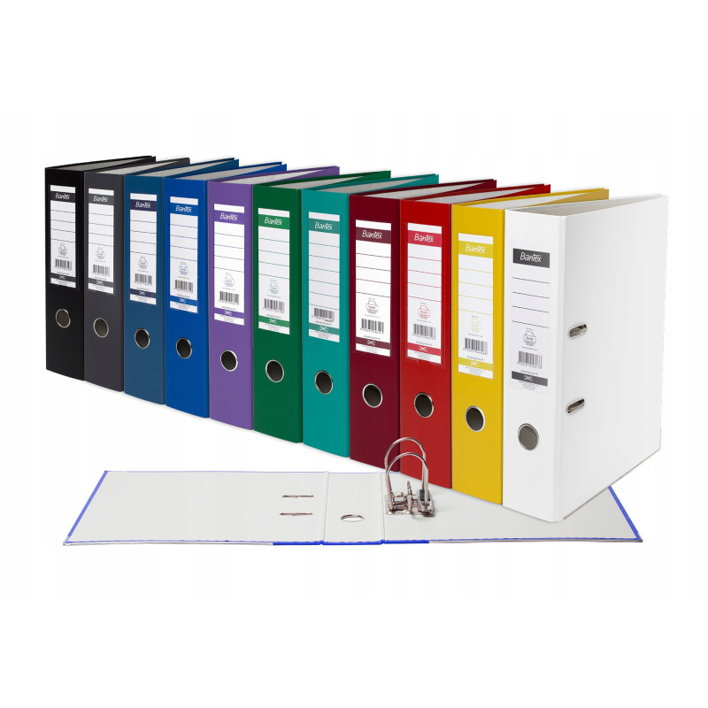 Segregator na dokumenty A4 80mm XXL grafitowy z szyną 100551795 BANTEX