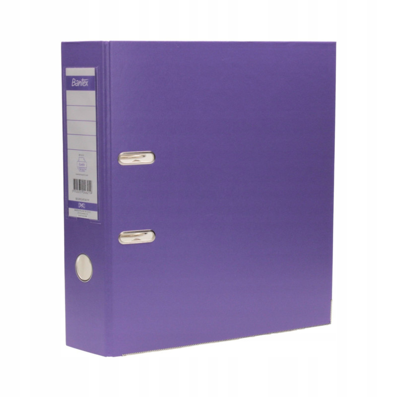 Segregator na dokumenty A4 80mm XXL fioletowy z szyną 100551793 BANTEX