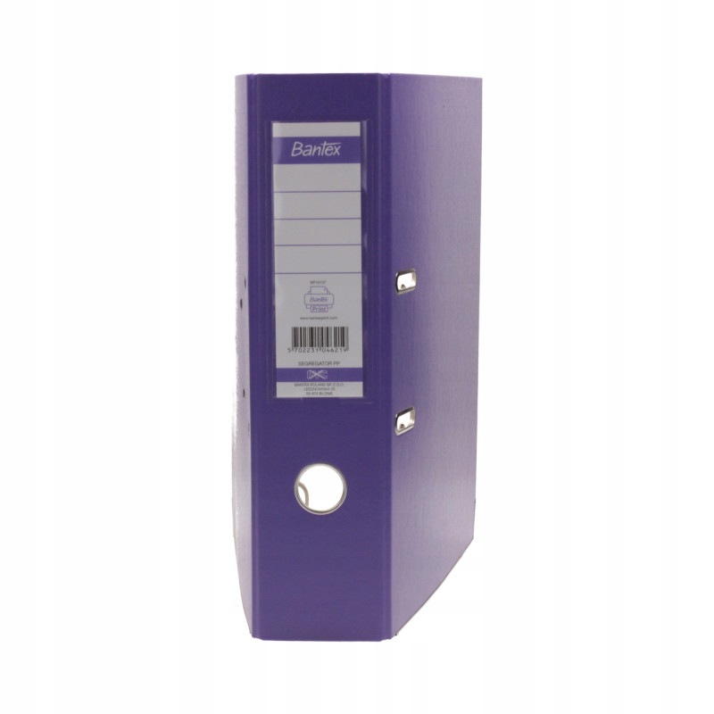 Segregator na dokumenty A4 80mm XXL fioletowy z szyną 100551793 BANTEX