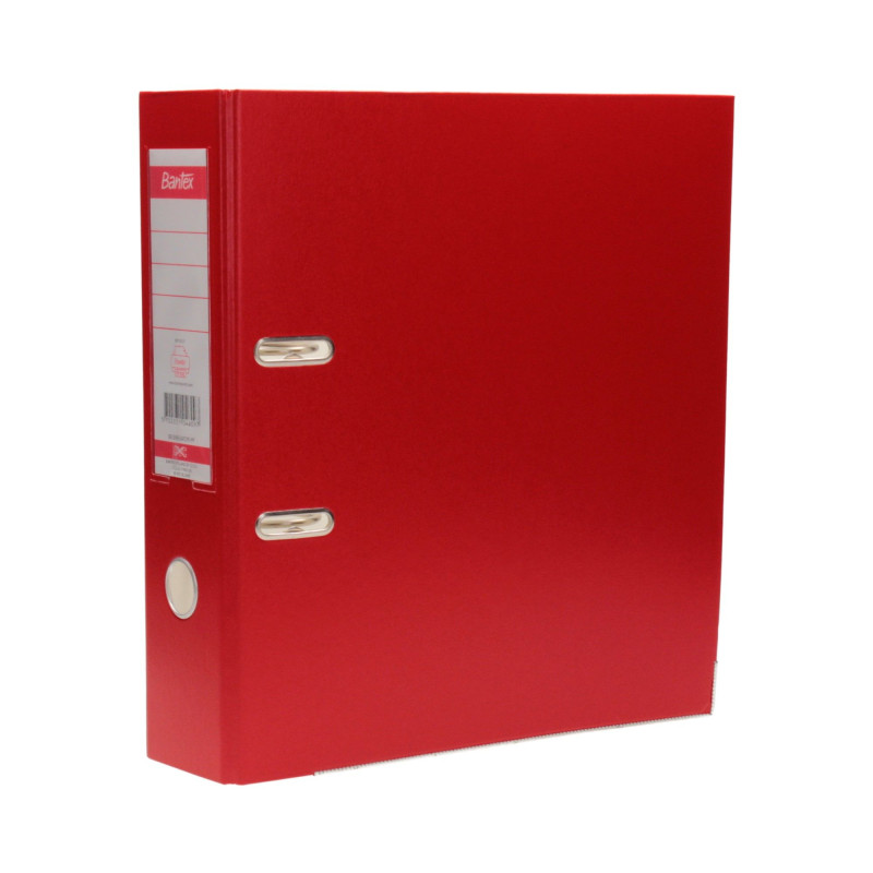 Segregator na dokumenty A4 80mm XXL czerwony z szyną 100551788 BANTEX