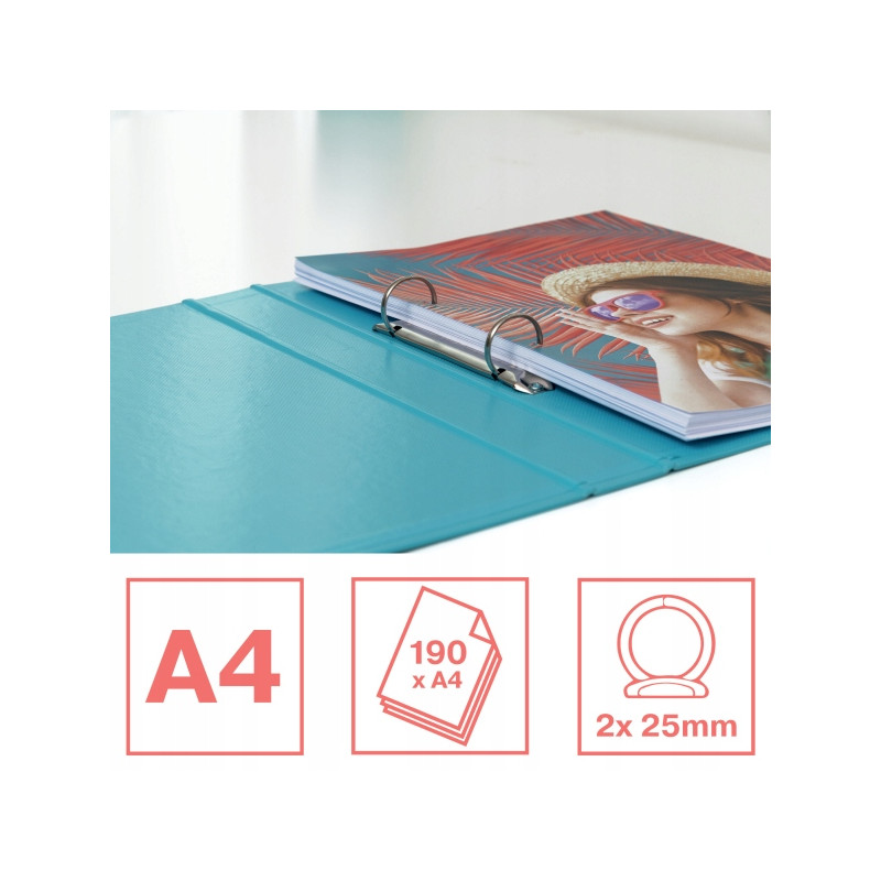 Segregator A4/35/2 ringi COLOUR`ICE niebieski 626497 ESSELTE